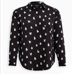 Dog twill button down shirt